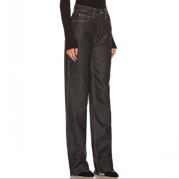 NEW WEWOREWHAT REVOLVE HIGH-WAISTED STRAIGHT LEG JEANS - Picture 4 of 8